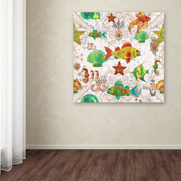Trademark Art Jean Plout 'Nautical Treasures 18' Gallery-Wrapped Canvas Art