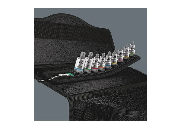 Wera 05003972001 Belt B 3 Torx HF Zyklop Bit Socket Set with Holding Function, 3/8x22 Drive