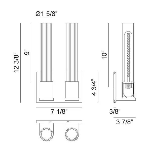 Matteo Lighting S08502ob Two Light Wall Sconce Lyndon Oxidized Black