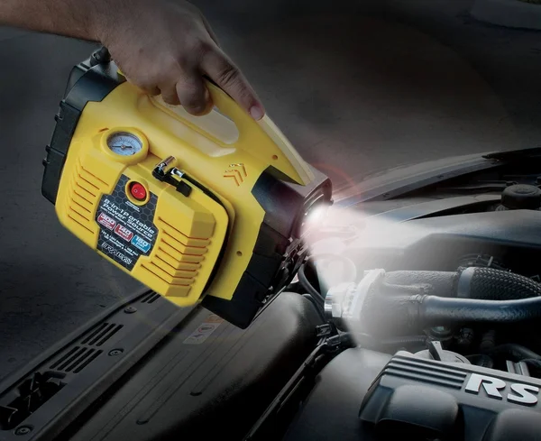 Rally Portable 8 in 1 Power Source Auto Battery Jumpstart Unit with Hand Generator