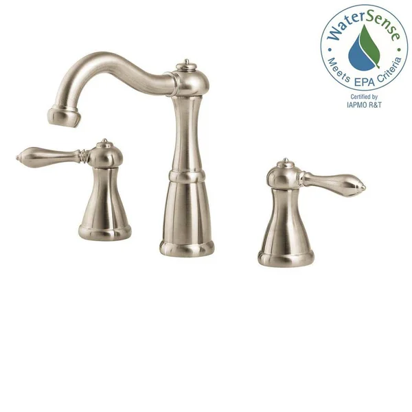 Pfister LF-049-M0BK Marielle 2-Handle 8x22 Widespread Bathroom Faucet, Brushed Nickel