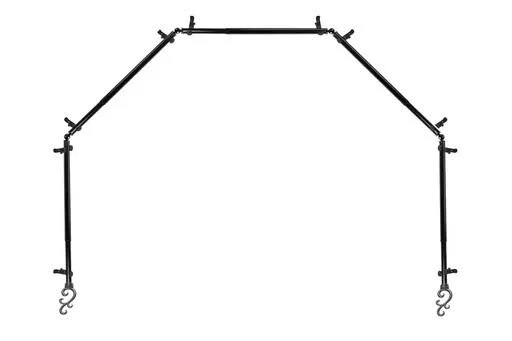 Home Decorative Cygnet 13/16 inch 5 Sided Bay Window Curtain Rod - Black