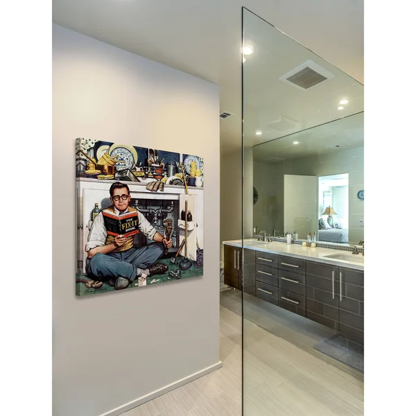 Marmont Hill Mr. Fix-It Stevan Dohanos Painting Print on Canvas 24 x 24