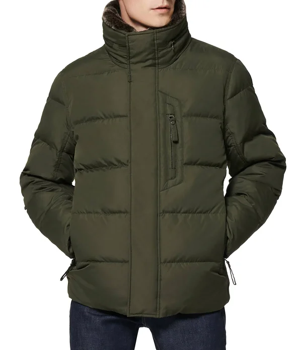 Marc New York Horizon Faux-Fur Down Hooded Jacket - S