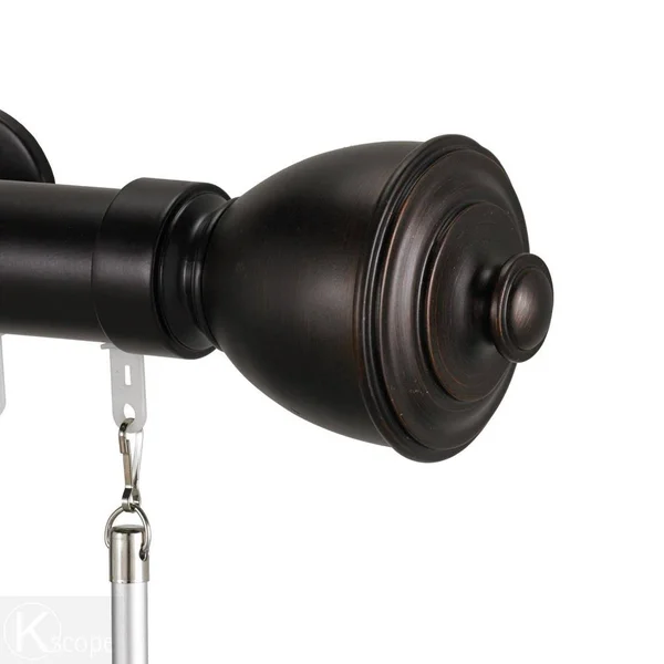 Art Decor Tekno 40 Decorative Traverse Rod with Melrose Finial - 60-Inch, Maroon