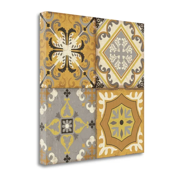 Tangletown Fine Art 'Golden Glow Tiles' by Pela Studio Graphic Art on Wrapped Canvas
