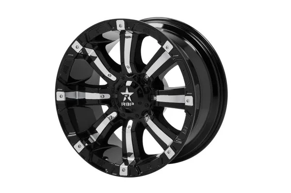 RBP 94R Black & Chrome Wheels in Gloss Black with Chrome Inserts