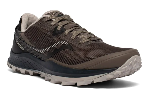 Men's Saucony Peregrine 11 Wide Gravel|Black - Size 7W