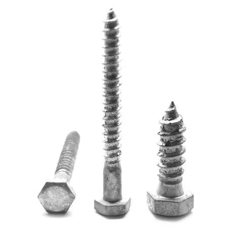 3/4 inch-4 1/2 x 5 1/2 inch Hex Lag Screw Low Carbon Steel Hot Dip Galvanized Pk 10