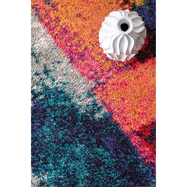 nuLOOM Bohemian Beth Shag Multi 9& x 12& Area Rug