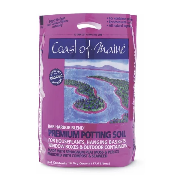 Coast of Maine Bar Harbor Blend Organic Potting Soil - 16 Quart Bag (10 Pack)