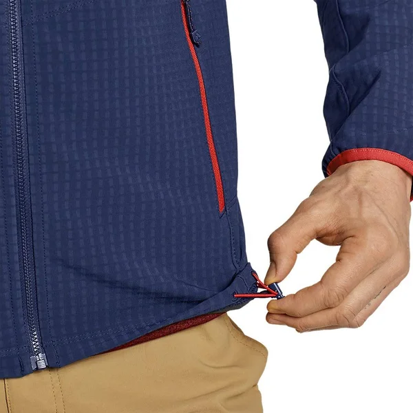 Eddie Bauer Men's Sandstone Backbone Grid Hoodie - Blue - L