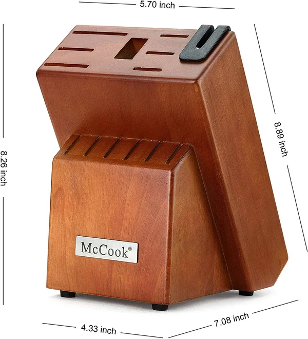 McCook MC29 Knife Sets, 15 Pieces German Stainless Steel Kitchen Knife Block Sets