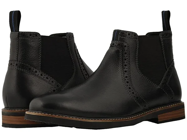Men's Nunn Bush Otis Plain Toe Chelsea Boot, Size: 8.5, Black