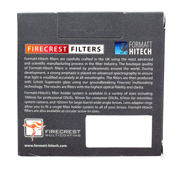 Firecrest Neutral Density Filter (IRND) 72mm - 2.4 (8 Stops)