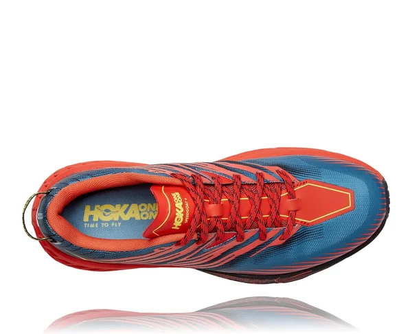 Hoka One One Men's Speedgoat (Wide) 4 Fiesta-Provincial Blue, 9.5