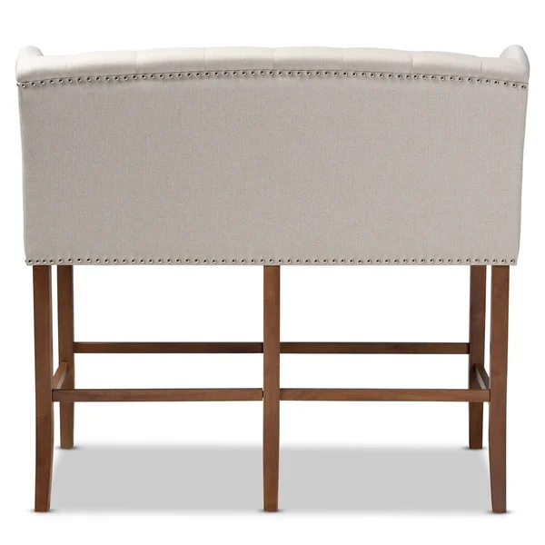 Carson Carrington Badstusund Upholstered Button Tufted Bar Stool Bench (Beige)