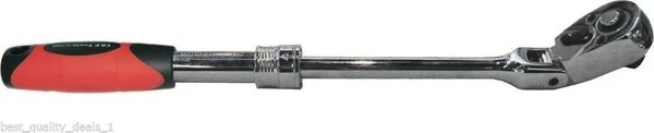 Tu0026E Tools 1/2 inch - Flex Head, 72 Tooth, Teardrop Extendable Ratchet (#24698)