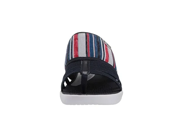 Bzees Chill Women's Shoes Navy/Red/White Vacation Stripe : 9 M