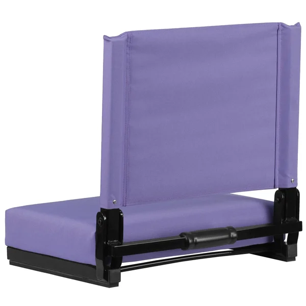 18x22 Purple and Black Contemporary Solid Grandstand Comfort Ultra Padded Seat