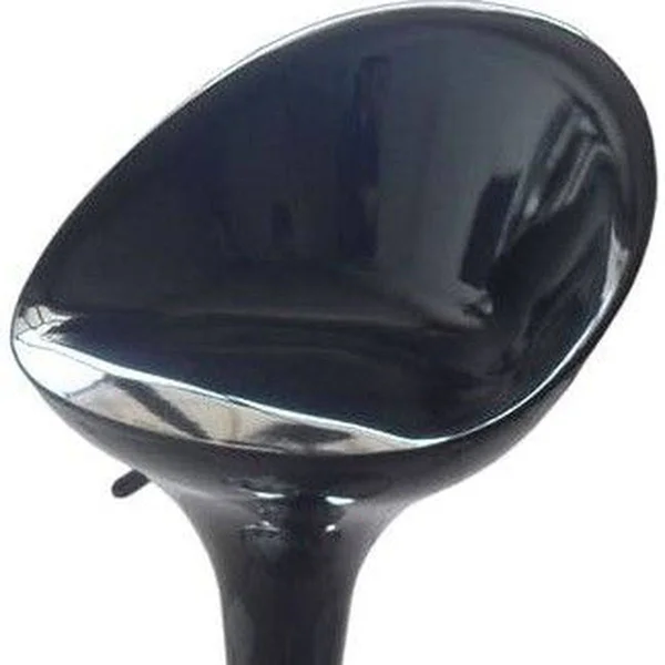 Acme Furniture Sybill Adjustable Stool with Swivel - Set of 2, Black & Chrome