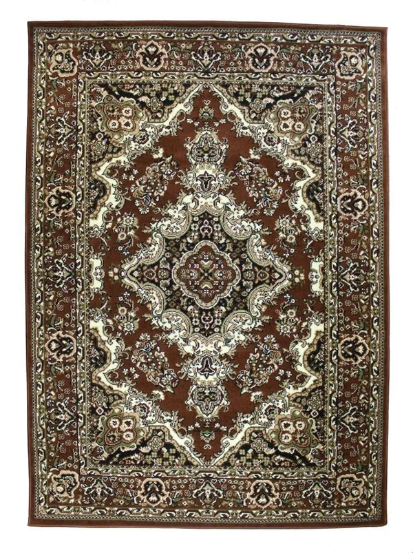 MSRUGS Nairobi Brown 8 ft. x 10 ft. Medallion Polypropylene Area Rug