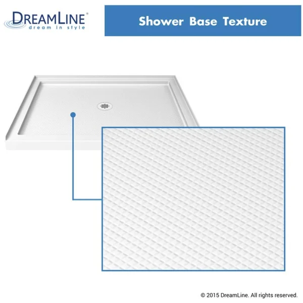DreamLine DLT-1132480 Slimline 32 x 48 inch Single Threshold Shower Base, Center Drain