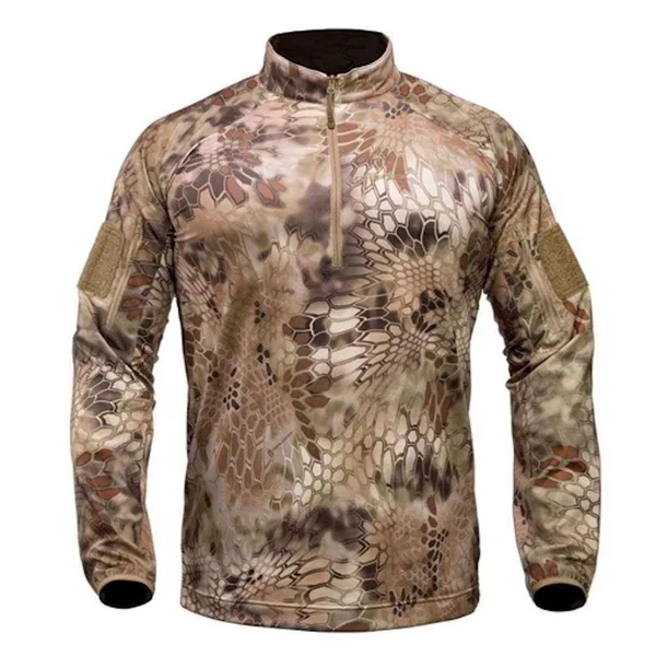 Kryptek Valhalla Long Sleeve Zip Shirt Highlander Large