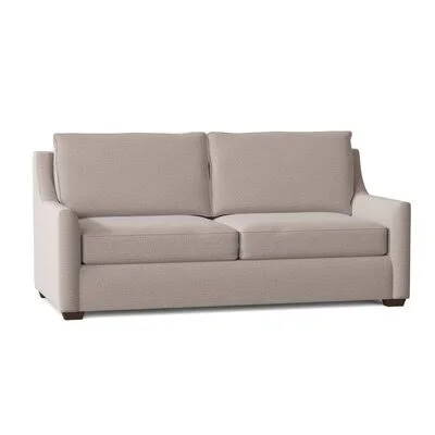 Swifton 72x22 Recessed Arm Sofa with Reversible Cushions Body Fabric: Elle Linen
