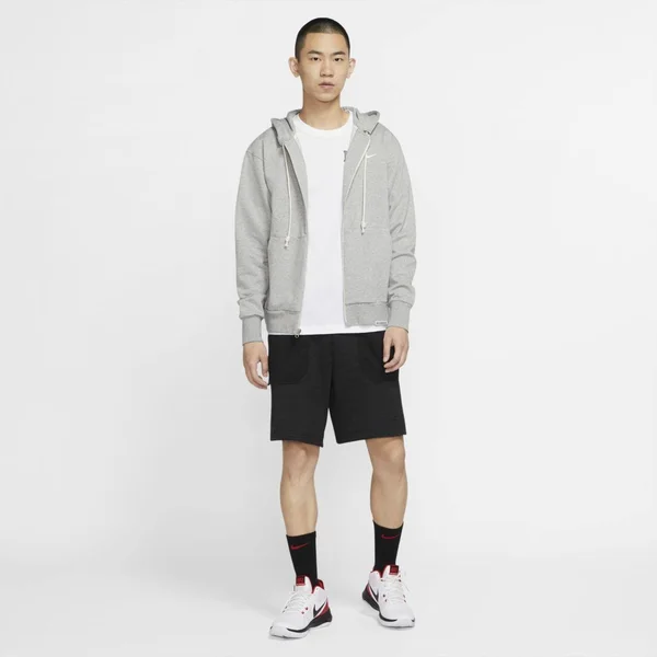 Nike Men's Dri-Fit Standard Issue Full-Zip Basketball Hoodie, Small, Dark Grey Heather