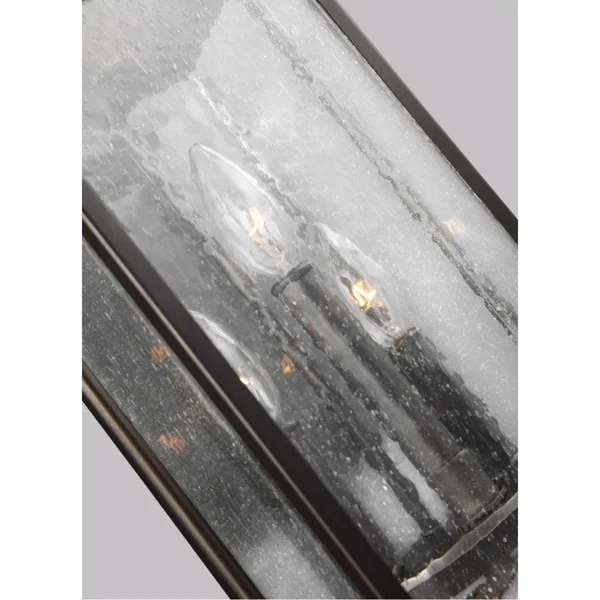 Feiss OL13200PBS Painted Brushed Steel Wellsworth 3 Light Outdoor Wall Lantern