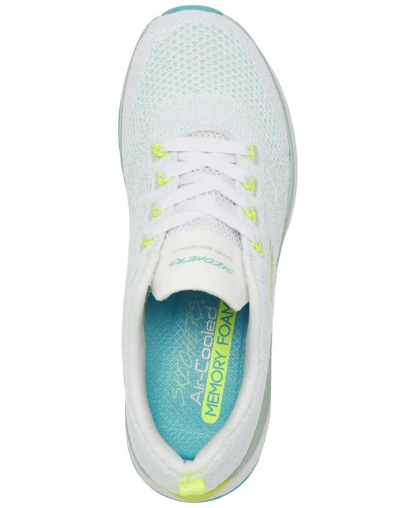 Skechers Women's Ultra Groove Sneakers - White/Turquoise, 9.5