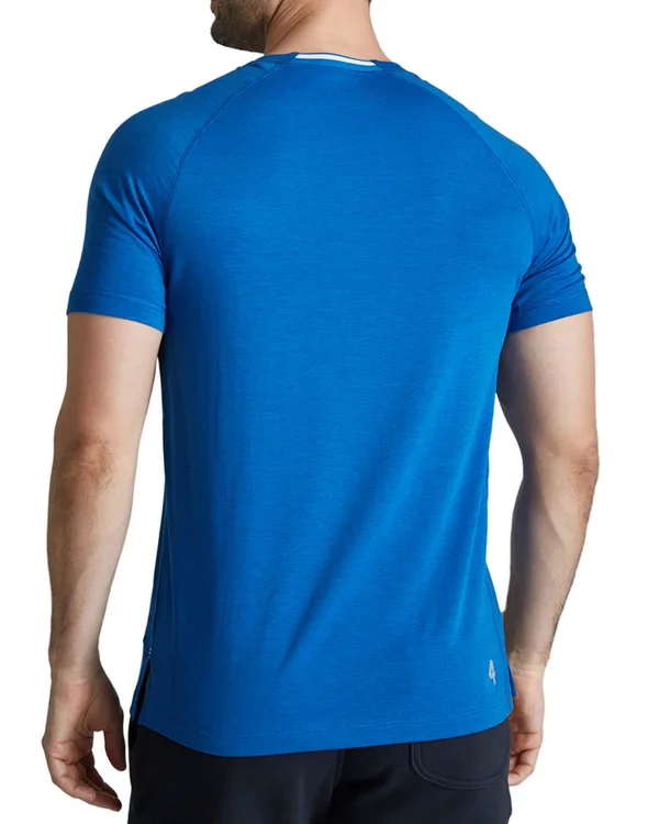Fourlaps Men's Level Solid Tech Tee - Royal Heather, M, Shirts Tops Short-Sleeve T-Shirts Tees