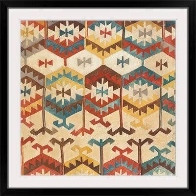 Aigne Western Pattern II& Albena Hristova Painting Print Union Rustic Format: Black Frame - Size: 32x22 H x 32x22 W x 1x22 D