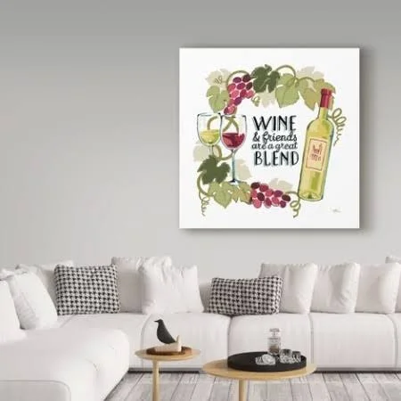 Trademark Fine Art Wap03387-C2424Gg Janelle Penner 'Wine and Friends V