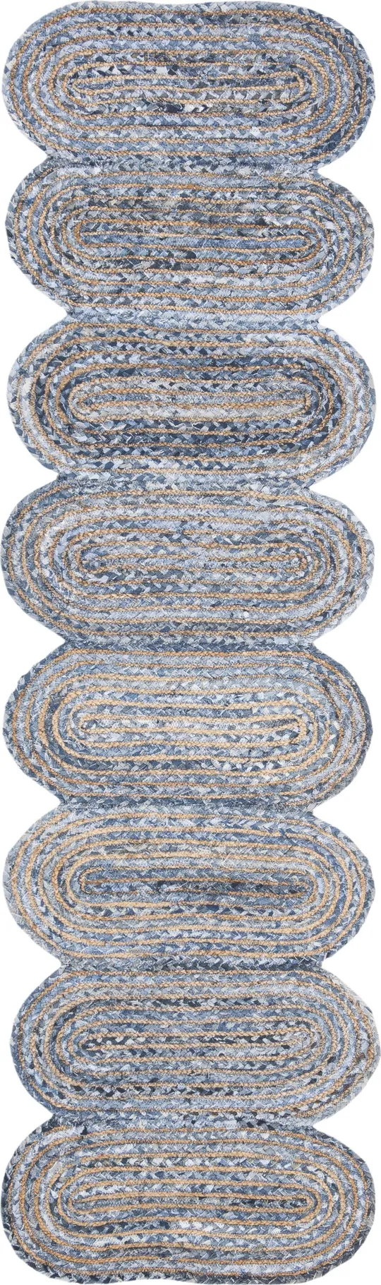 Safavieh Cape Cod CAP208L 2&3x22 x 8&0x22 Runner Blue, Natural Area Rug