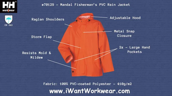 Helly Hansen Mandal Rain Jacket - Navy - M