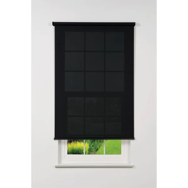 Linen Avenue Cordless 5% Solar Screen Standard Roller Shade, Black 59 W x 66 H