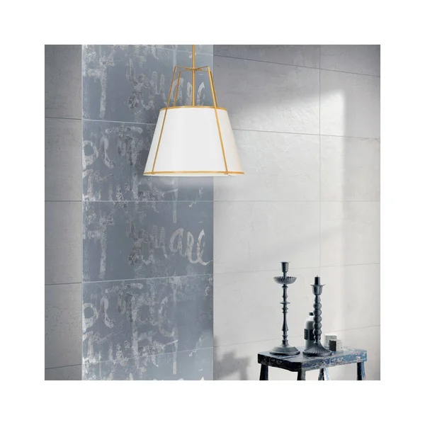 Dainolite TRA-331P-GLD-WH Trapezoid - 3 Light Trapezoid Pendant Gold
