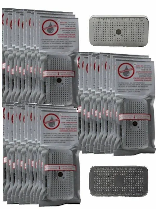 40 Gram Silica Gel Desiccant, Moisture Absorber Dehumidifier 36