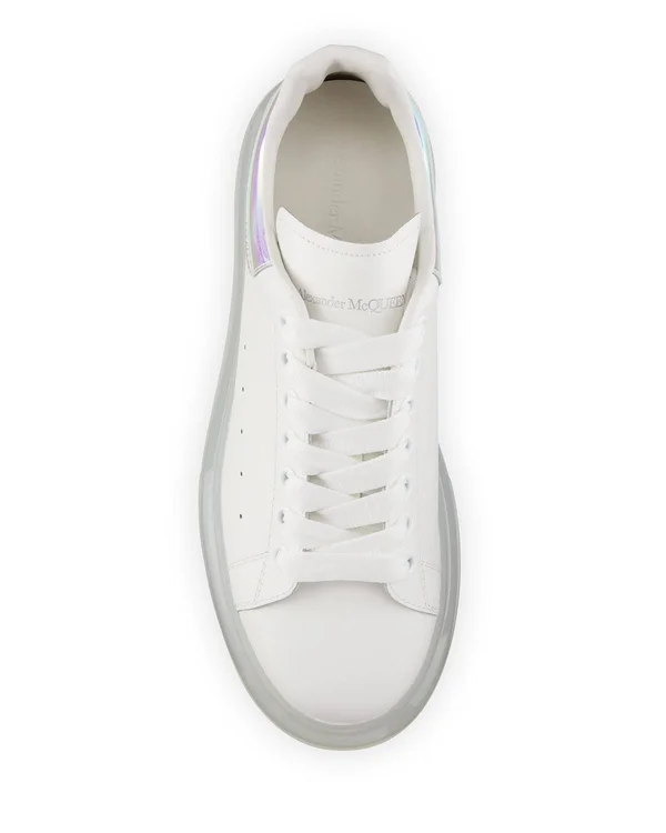 Alexander McQueen Men's Larry Fantasy Oversized Transparent-Sole Sneakers, White, Men's, 12D, Sneakers & Trainers Sneakers
