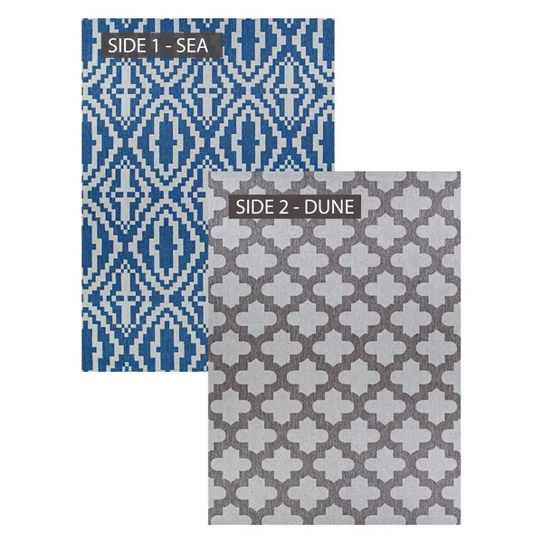 Couristan Outdurable R201/SEDN Lagare Street Sea & Dune Area Rug Runner 2&3x22 x 7&10x22