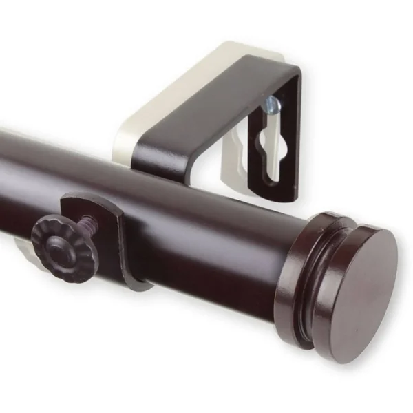 Rod Desyne Bun 1x22 Double Curtain Rod - Mahogany