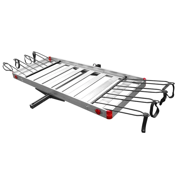 Tow Tuff TTF-2762ACBR 2-in-1 Aluminum Cargo Carrier with Bike Rack