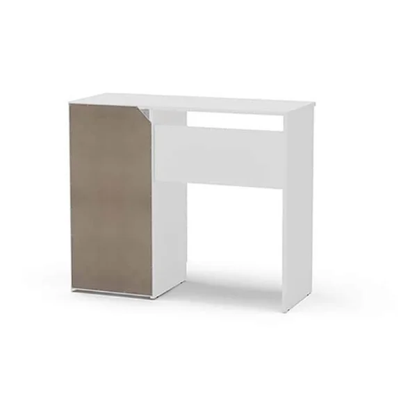 Porch & den Spindler White 3-Drawer Writing Desk - Matte