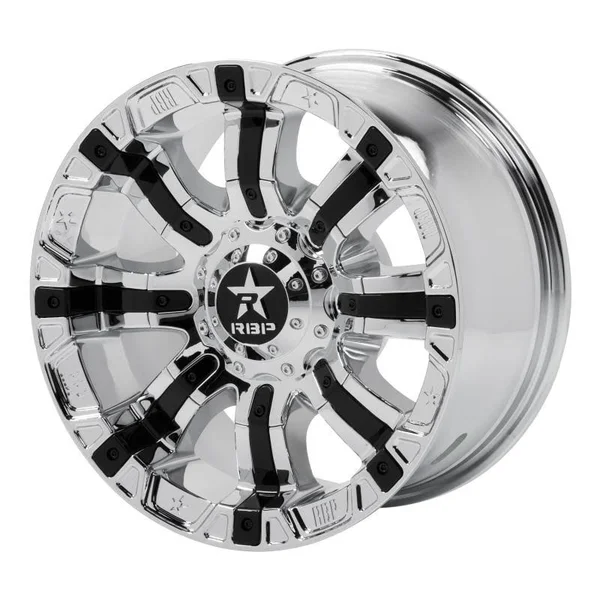 RBP 94R Chrome & Black Wheels - 94R-1810-82-25C in Chrome with Black Inserts - 6 x 139.70mm Single Bolt Pattern, 18x22 x 10x2