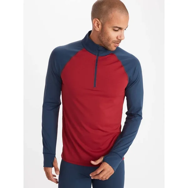 Marmot Baselayer 1/2-Zip Top - Men's Black, XL
