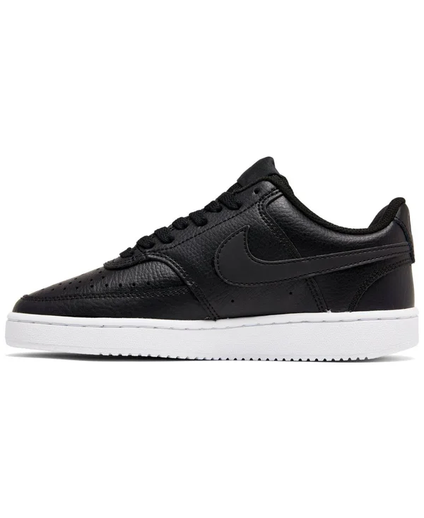 Nike Court Vision Low Women's Shoes Black/Black/White : 6 B - Medium
