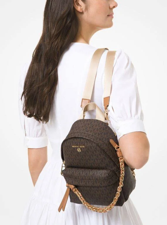 Michael Kors Slater Extra-Small Logo Convertible Backpack - Brown