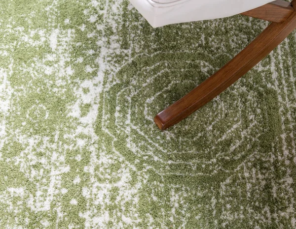 Rugs.com Dover Collection Rug 6& x 9& Green Low-Pile Rug Perfect for Bedrooms - Dining Rooms, Living Rooms